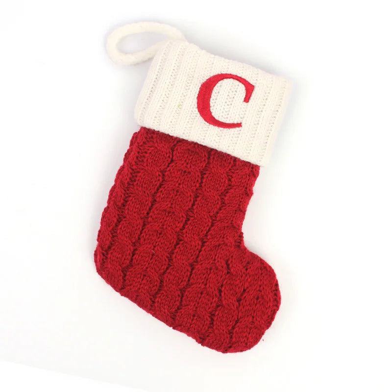 Mini Knit Letter Stocking