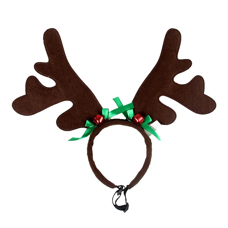 Pet Reindeer Antlers & Santa Hat