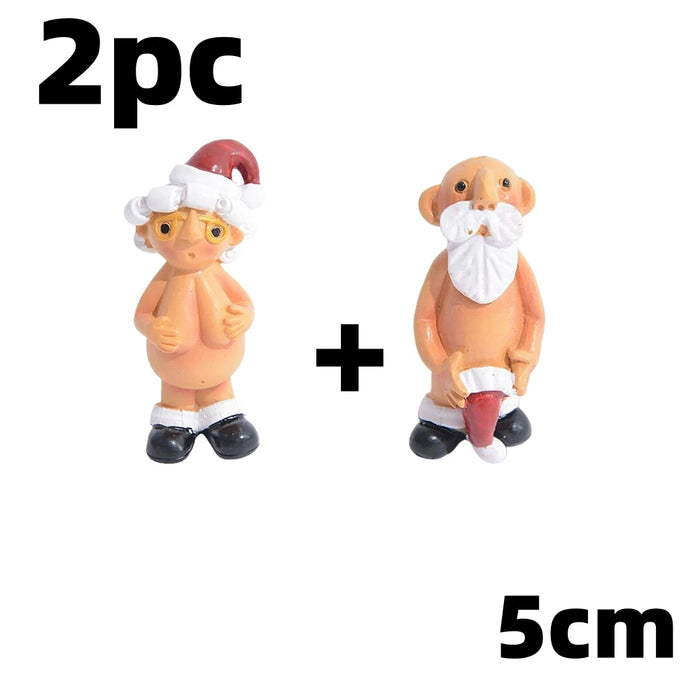 Naughty Mr & Mrs Claus Ornaments