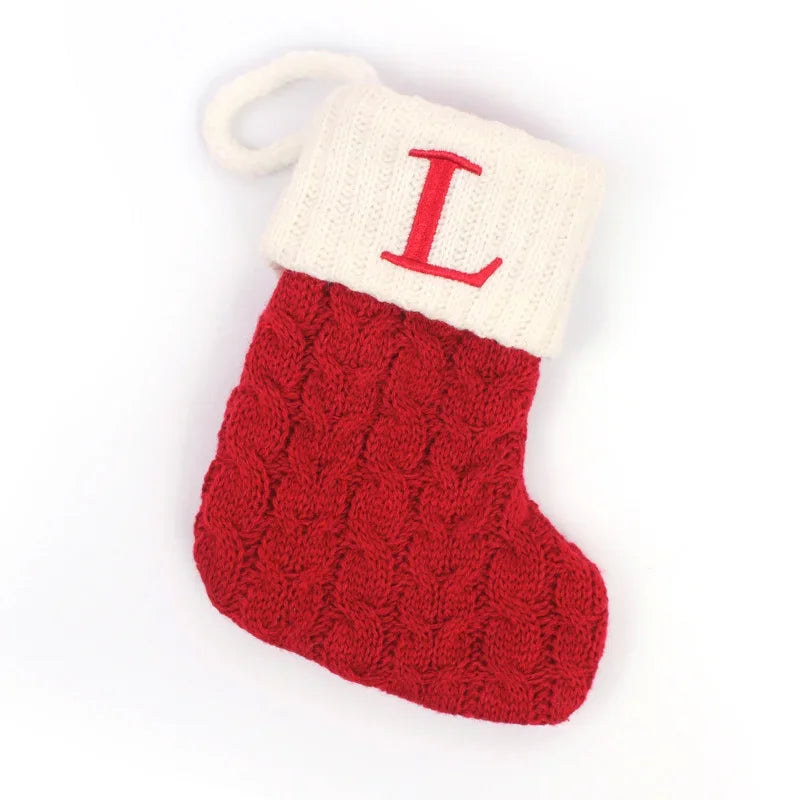 Mini Knit Letter Stocking