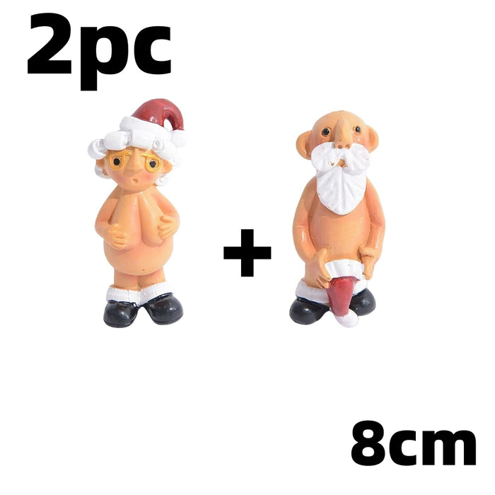 Naughty Mr & Mrs Claus Ornaments